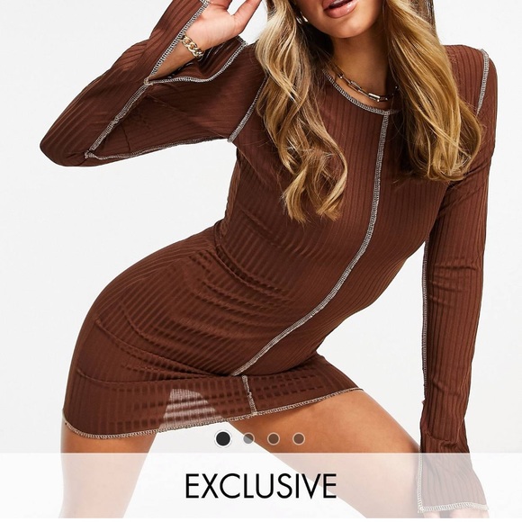 Missy Empire size 6 long sleeve tight dress - Picture 4 of 4